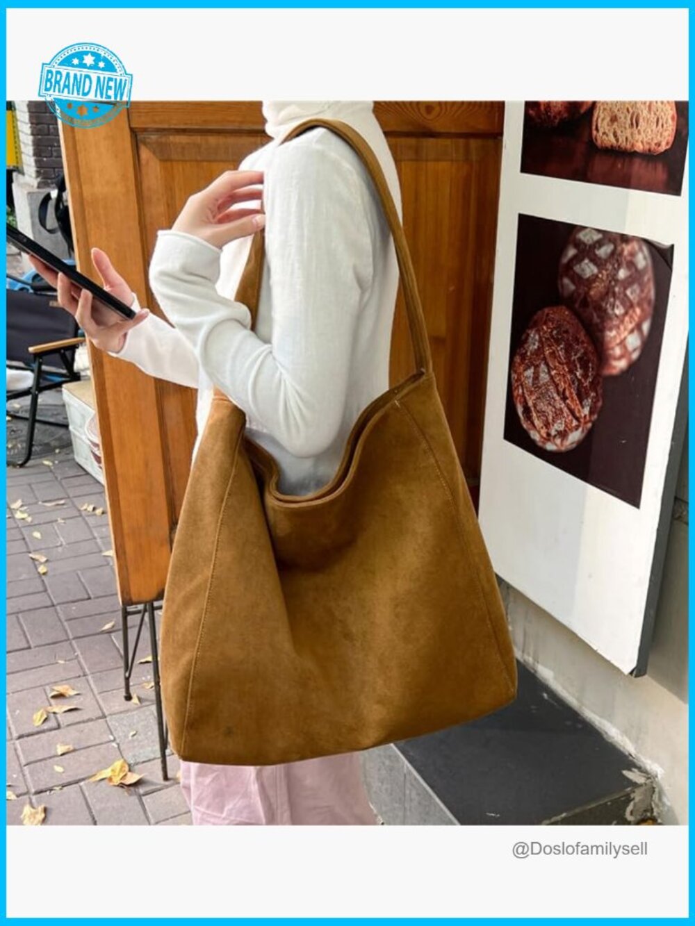 Vintage Slouchy Tote Bag, Lightweight Hobo Shoulder Handbag, Large Capacity - Picture 2 of 7